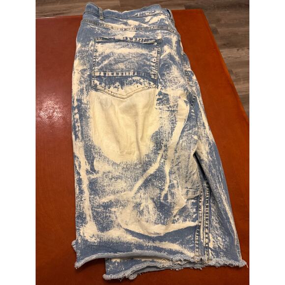 AHP Mens Urban Streetwear-Inspired Jean Shorts 50X15 Distressed - Picture 8 of 8